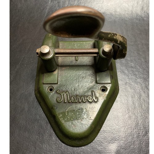 Vintage Wilson Jones Marvel No. 135 Two Hole Paper Punch Cast Metal USA
