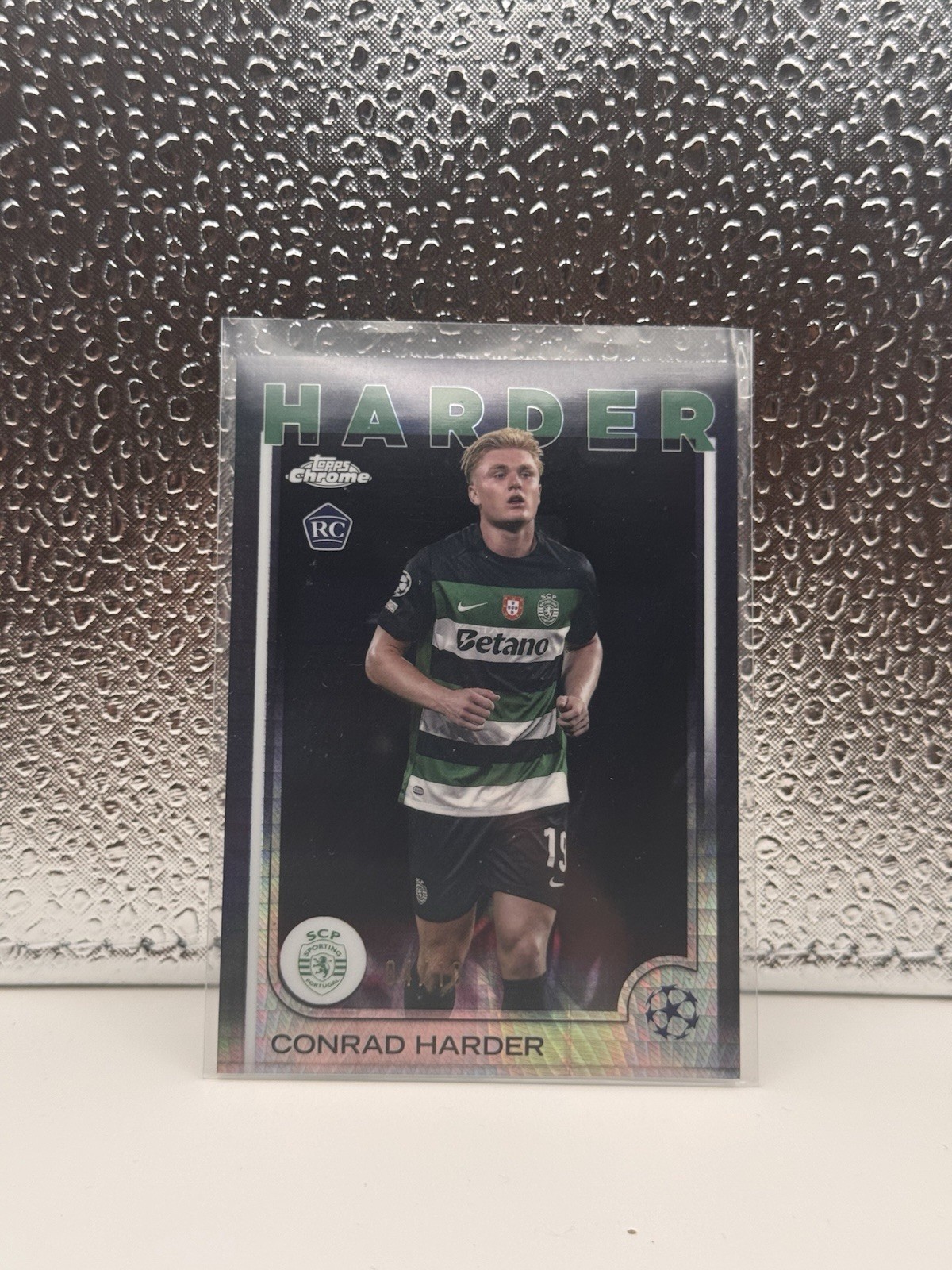 2024/25 Topps Chrome UCC Conrad Harder Black Refractor 04/10 #177 COLORMATCH