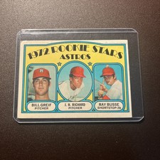 1972 Topps Card #101 Astros Rookie Stars Bill Greif J.R. Richard Ray Busse. rookie card picture
