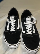 VANS Old Skool Off The Wall Black/White Canvas Low Top Lace-Up Kids 6.