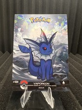 pokemon card cases plastic Vaporeon Pokemon Card Credit Card Credit Card Skin – Anime Town Creations