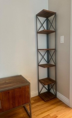  TV Stand - wood and metal +tall library 