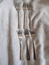 Wiltshire Stainless Set of 6. Cake Sweet Forks 14cms Vintage