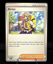 arven pokemon trainer card Arven 166/198 SV01: Scarlet & Violet Base Set Regular for sale online