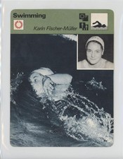 1977 Sportscasters Series 40 Swimming Lausanne Karin Fischer-Muller #40-18 00em
