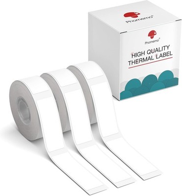 3 Rollen Phomemo Thermoklebeetikett, 15mm *50mm, multifunktionales