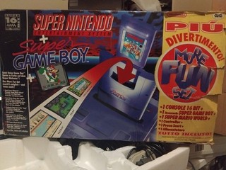 Super NES Super Gameboy Console avec boite chargeur prise rca manque le jeu