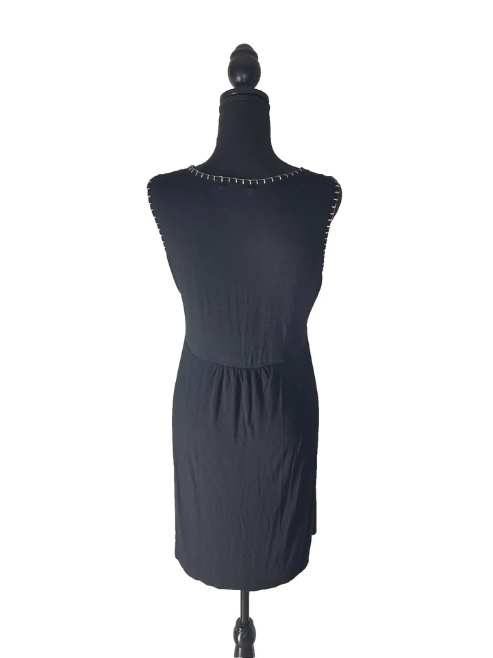 Vestido Boho Cottagecore Whimsigoth Bordado Informal Sin Mangas Pequeño Negro S/M Foto 4 de 4