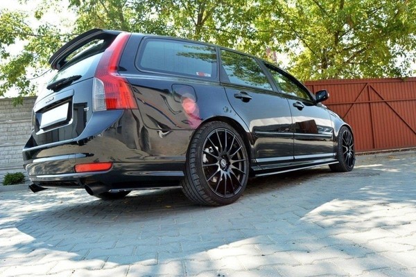 Maxton Design Seitenschweller Ansatz (Paar) Passend FüR Volvo V50F R-Design Schw-image