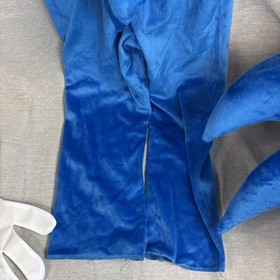 Sonic the Hedgehog Blue Plush Costume Jumpsuit and Spiked Headpiece Set Size 6-7