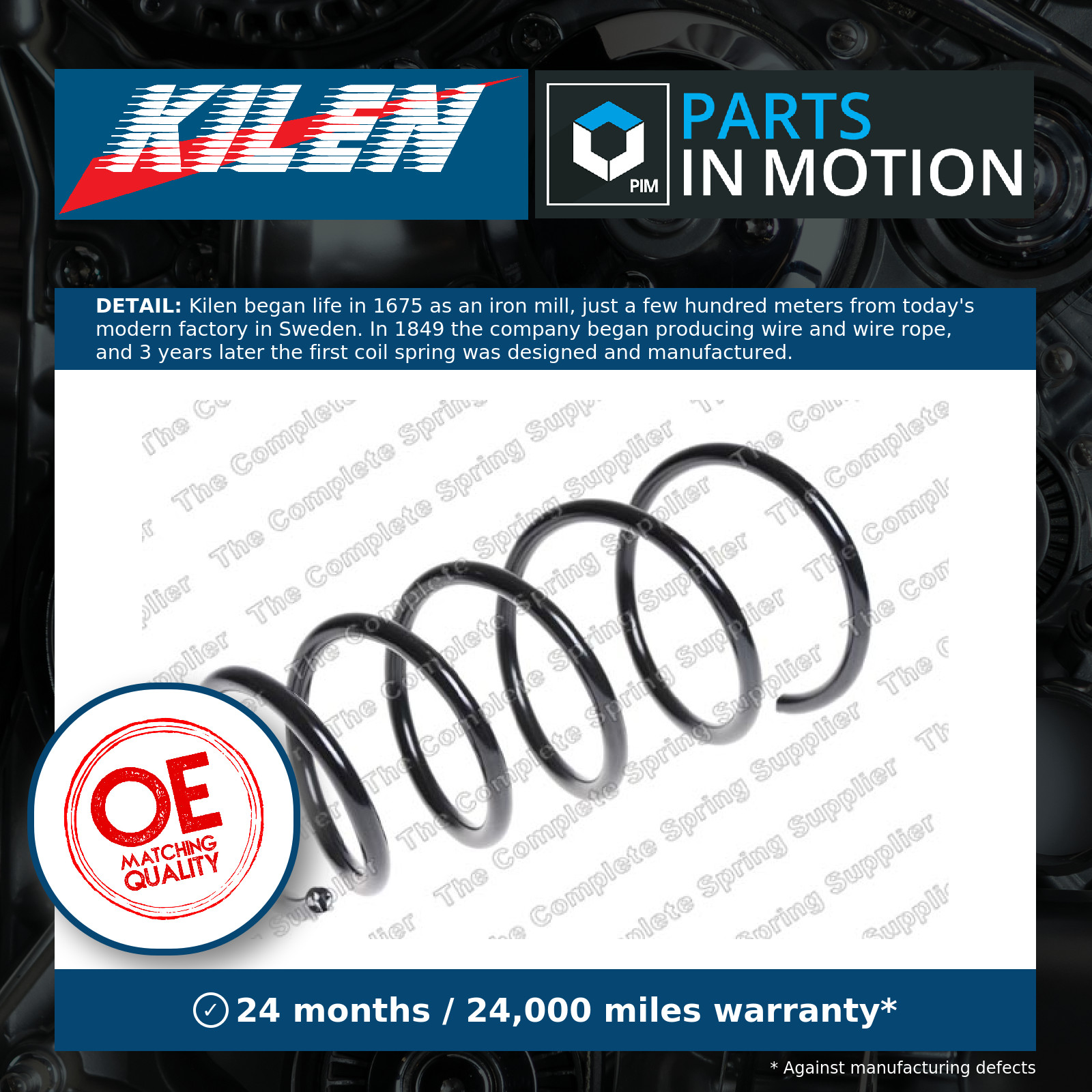 OEM Kilen 20107 Front Suspension Coil Spring for Suzuki Splash Vauxhall Agila - Image 5