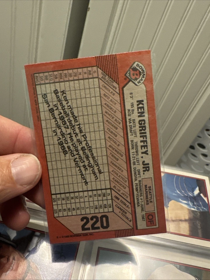 1989 Bowman Baseball Complete Set 1-484 Ken Griffey Jr Rookie RC Pages Binder - Image 4 of 4