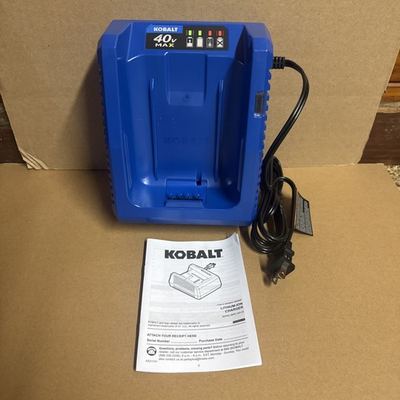 #ad NEW Kobalt 40 Volt MAX Lithium Ion Battery Charger KRC 840 03 *Charger Only $33.00