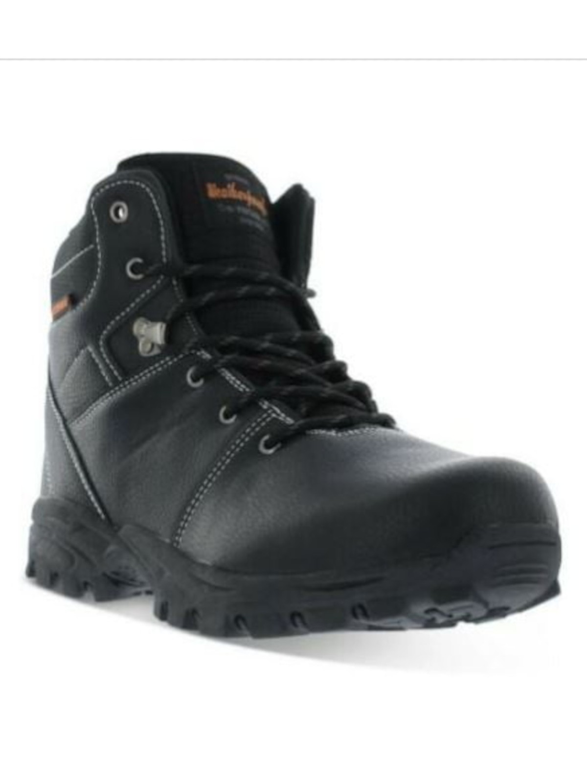 WEATHERPROOF VINTAGE Mens Black Mixed Media Jeremiah Round Toe Hiking Boots 8 M