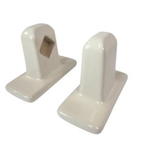 Beige Bone Almond Ceramic Tile Towel Bar Rod Rack Post Holder Porcelain Brack...