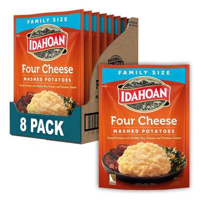 Four Cheese Mashed Potatoes Family Size, 8 Oz Pouch (Pack of 8)
