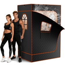 2 Person Sauna Box with 2 Chairs,Portable Sauna For Home SPA  Therapy,1200W