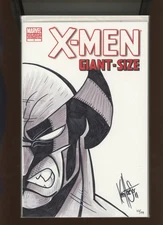 (2011) X-Men Giant-Size #1: KEN HAESER SIGNED/REMARKED SKETCH COVER! (9.2 OB)