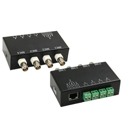 4 Kanal Passiv Video BNC zu RJ45 UTP Balun Transceiver, 300m Reichweite, Metall
