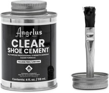 Angelus Clear Shoe Cement Clear Glue Adhesive Leather Plastic Vinyl Rubber Care