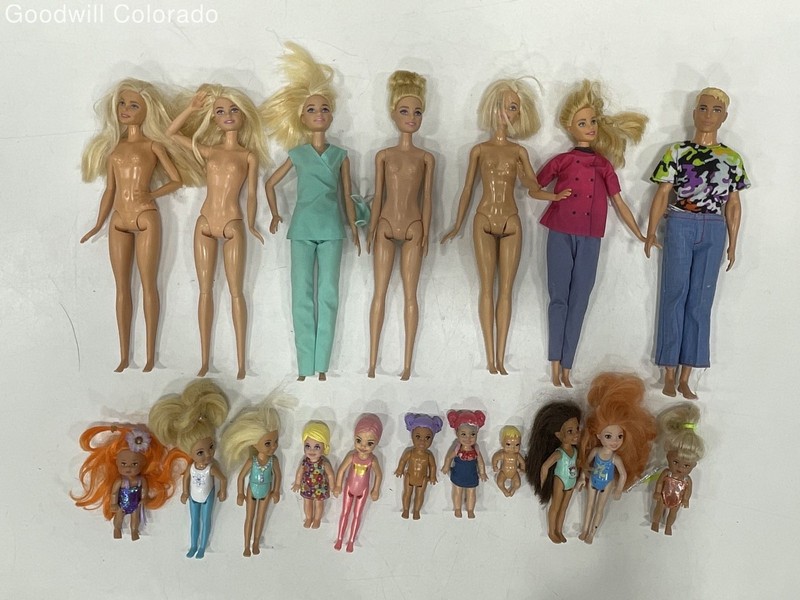 Lot Of Assorted Baby And Adult Dolls In Various Sizes