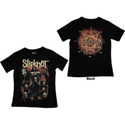 Slipknot Damen T-Shirt: Come Play Dying Back Print, Metal Band Merch, Rock Tee