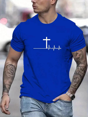 Camiseta de verano holgada, cómoda y ajustada, 100 % algodón, para hombre