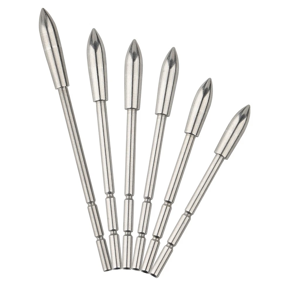 12pcs Broadhead Insert Arrowhead 80-120gr Archery ID3.2mm Point Field Arrow Hunt - Image 2 of 4