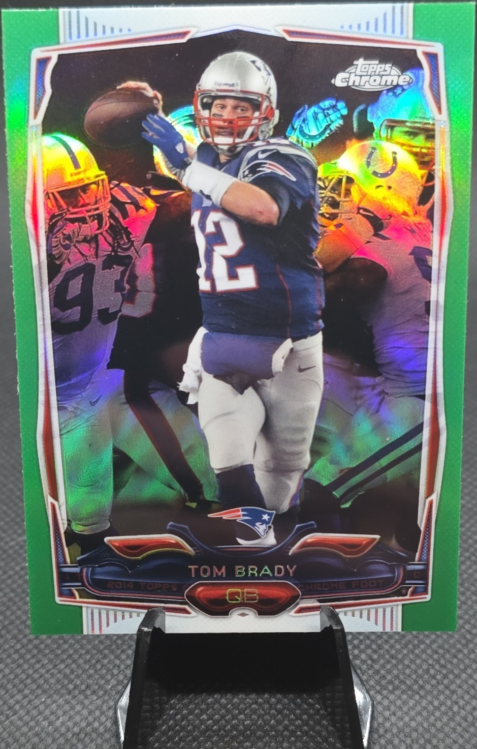 Topps Chrome 2014 Tom Brady Green Parallel #62 New England Patriots Football