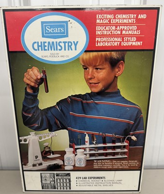 Vintage Sears Chemistry Laboratory Kit w/ Case & Chemicals, 429 Experiments