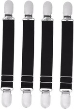 4PCS/ 2Pairs Adjustable Stocking Clip Suspenders Garter Belts Elastic Garter...