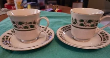 Royal Holly Holiday Royal Limited Tea/Coffee Cup And Saucer 2 Sets Available 