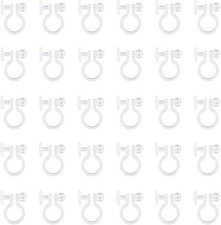 200PCS Platic Earring Components Clear Clip-on Earring Converter Clip-on Earr...