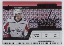 2022 Credentials Debut Ticket Access Horizontal Red Lucas Johansen Rookie RC 6o3