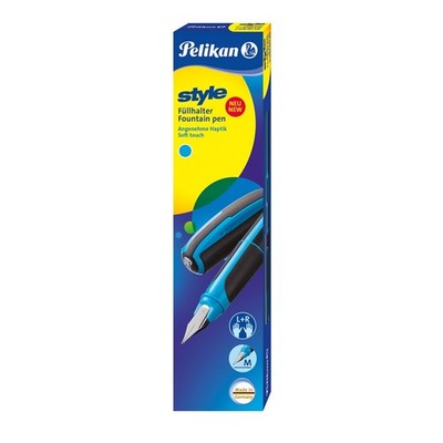 PELIKAN FÜLLHALTER STYLE NEON BLAU P57 M  L +R NEU