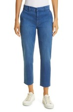 298 - Frank  Eileen Wicklow Italian Denim Crop Chinos in Blue Denim Size 2