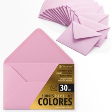 Papierumschl&auml;ge 75x120mm rosa, 30 St&uuml;ck, kleine farbige Umschl&auml;ge f&uuml;r Geschenke