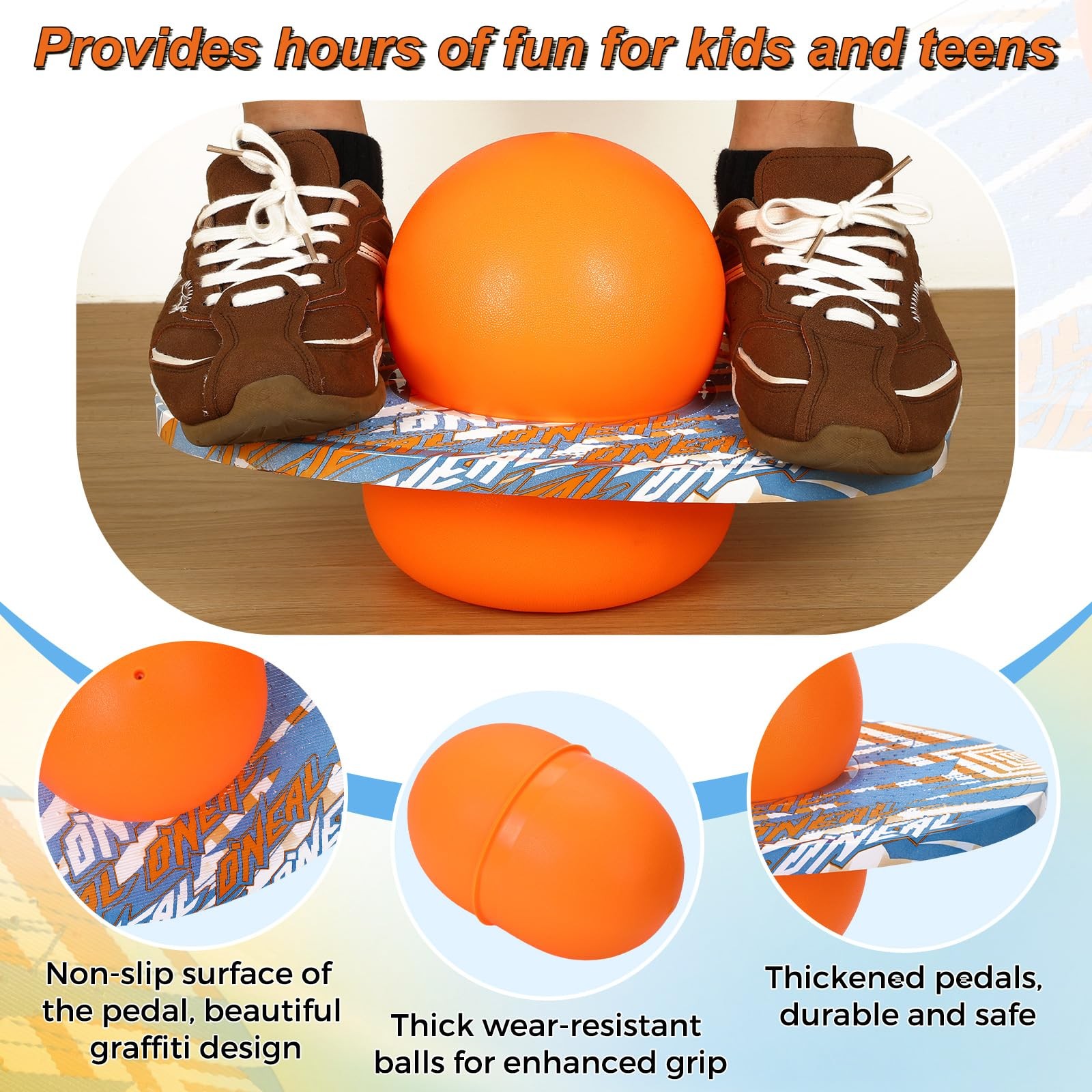 Pogo Trick Ball for , Up to 160lbs, Pogo Stick Jumper for Boys Girls Balance ... thumbnail 3