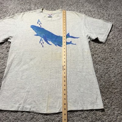 置物 #50s60sMichelindollwithvintagesweatshirt Vtg 90s Humpback Whale Harborside XL Single Stitch T-Shirt Nature