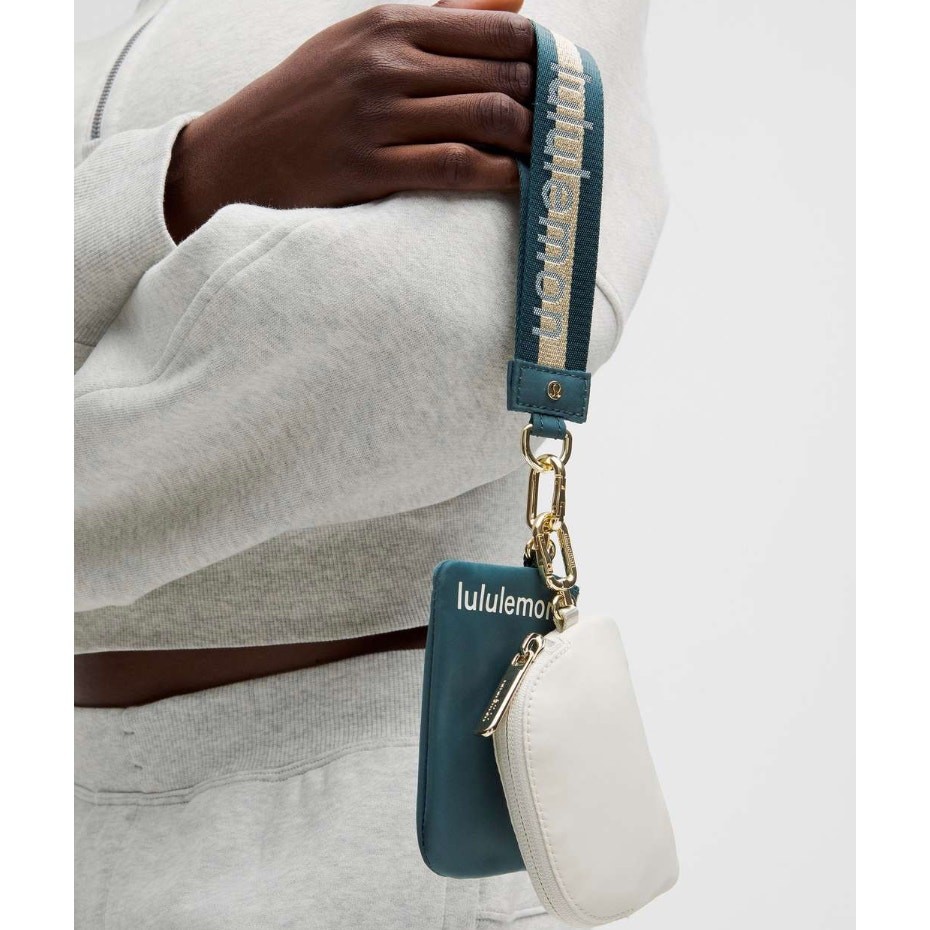 Dual Pouch Wristlet *Metallic Wordmark