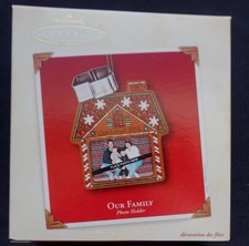 Hallmark Keepsake House "Our Family" Photo Ornament 2003
