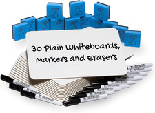 Dry Erase Board Classroom Pack - Mini Lapboard School Supplies for Teachers, Stu