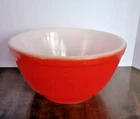 Vintage Pyrex Red Mixing Bowl 1.5 Qt Early Mark No Number 1940's USA