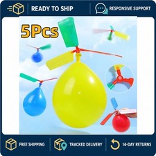 Balloon Helicopter Toys 5 Pack DIY Whistle Flying Outdoor Party Gift