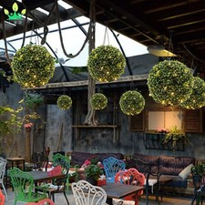2 Best Artificial 36cm Green Boxwood Buxus  Hanging Grass Garden Topiary Balls