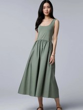 Simply Vera Sage Green Scoop Neck Maxi Dress NEW XS