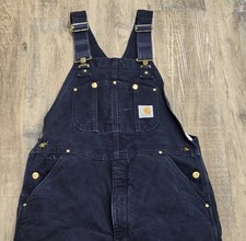 VTG Carhartt Double Knee Insulated Overalls Bibs Mens 36x34 R02 DNY Union USA