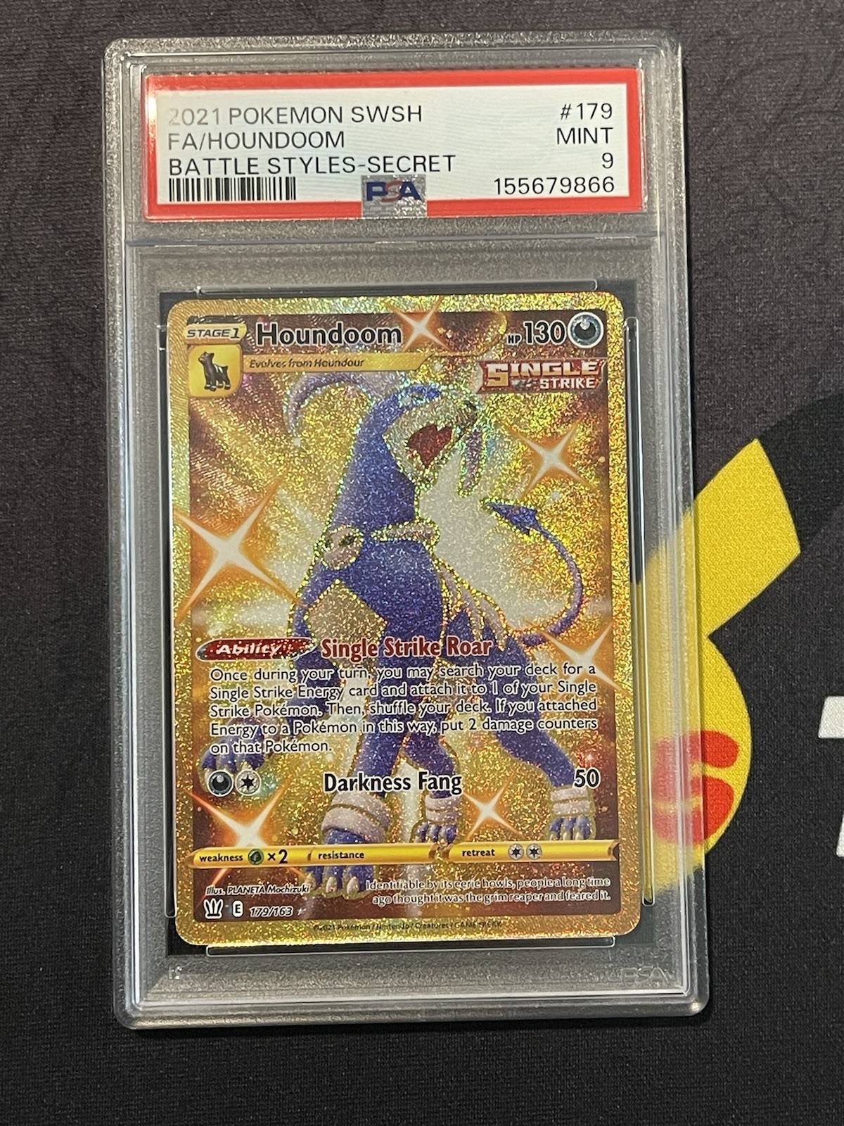 2021 Pokémon SWSH FA/Houndoom Battle Styles Secret #179 PSA 9 MINT