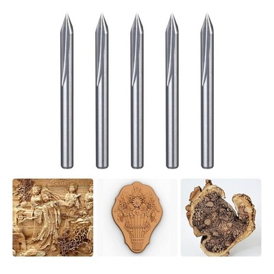 Straight 45 Degree V Groove Engraving Tool Carbide CNC Router Bits 1/8 Inch Shan