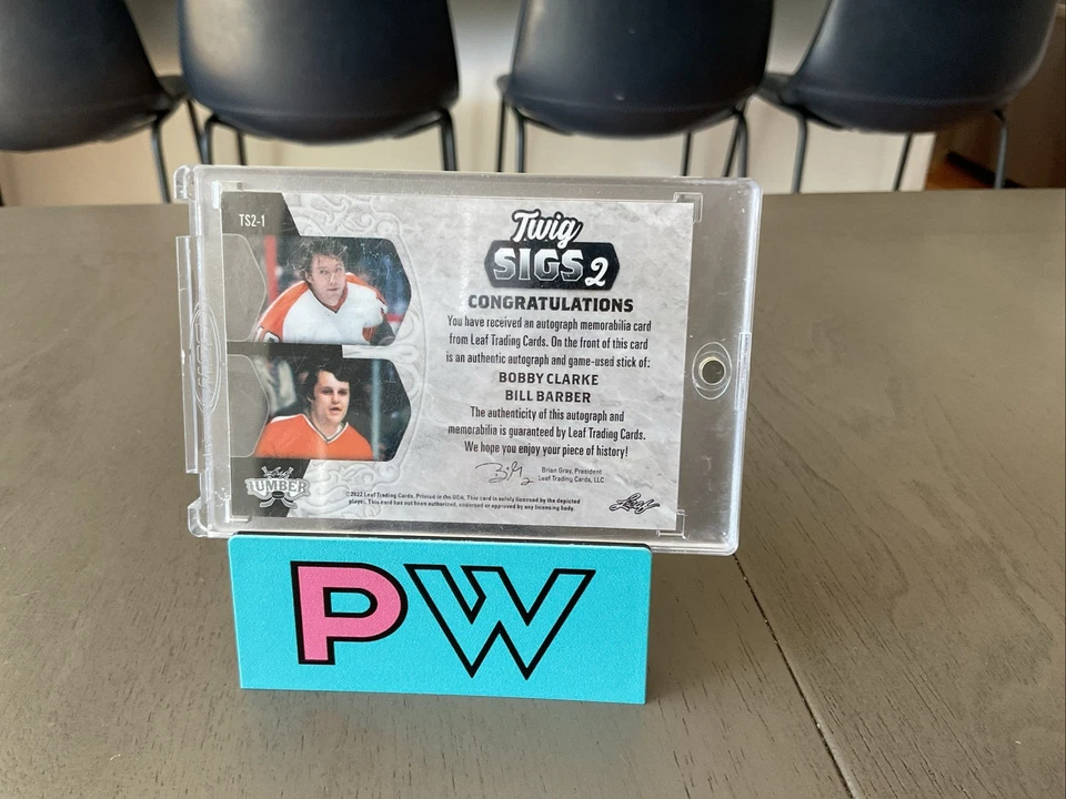 2022 Leaf Lumber Twig Sigs 2 Bobby Clarke And Bill Barber 2/6 - Image 2 of 2